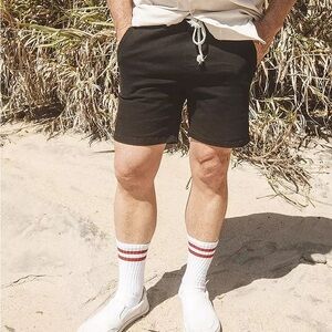 Steel City Men's Pittsburgh Black Woven Shorts